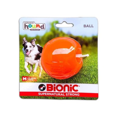 Outward Hound Bionic Opaque Ball Toy Medium, Orange